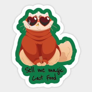 Sell me magic Cat Food - Catsondrugs.com - Animals, cat, cat dads, cat lady, cat lover gift, cat moms, cats, cats love, i love cats Sticker